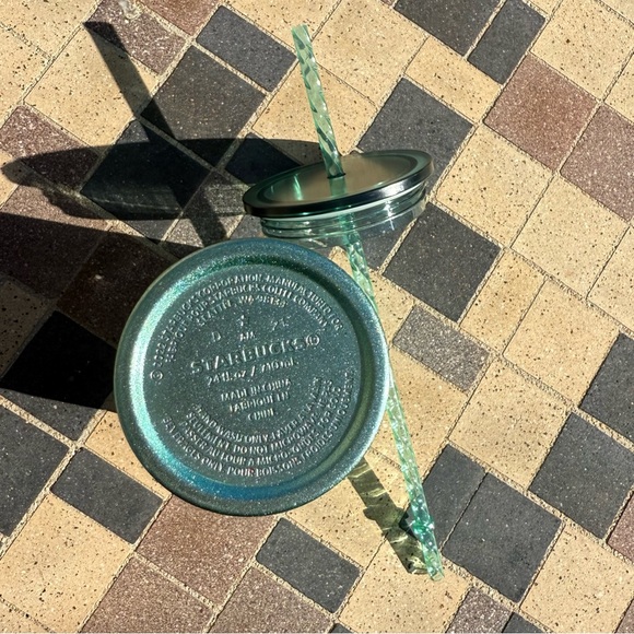 Starbucks stainless steel green metallic Tumbler mug excellent condition - Picture 8 of 15